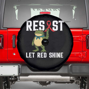 Resist Frog AIDS Awareness Spare Tire Cover Funny Portland Activist Meme HIV Support Red Ribbon TS14 Black Print Your Wear