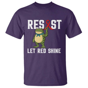 Resist Frog AIDS Awareness T Shirt Funny Portland Activist Meme HIV Support Red Ribbon TS14 Purple Print Your Wear
