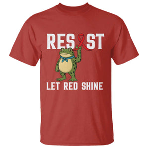 Resist Frog AIDS Awareness T Shirt Funny Portland Activist Meme HIV Support Red Ribbon TS14 Red Print Your Wear