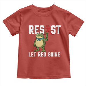 Resist Frog AIDS Awareness Toddler T Shirt Funny Portland Activist Meme HIV Support Red Ribbon TS14 Red Print Your Wear
