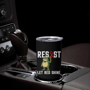 Resist Frog AIDS Awareness Tumbler Cup Funny Portland Activist Meme HIV Support Red Ribbon TS14 Print Your Wear