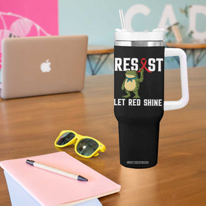 Resist Frog AIDS Awareness Tumbler With Handle Funny Portland Activist Meme HIV Support Red Ribbon TS14 Print Your Wear