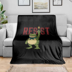 Resist Frog AIDS Awareness Throw Blanket Portland Activist Political Meme HIV Support Red Ribbon - Print Your Wear