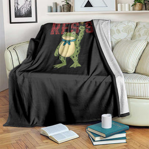 Resist Frog AIDS Awareness Throw Blanket Portland Activist Political Meme HIV Support Red Ribbon - Print Your Wear