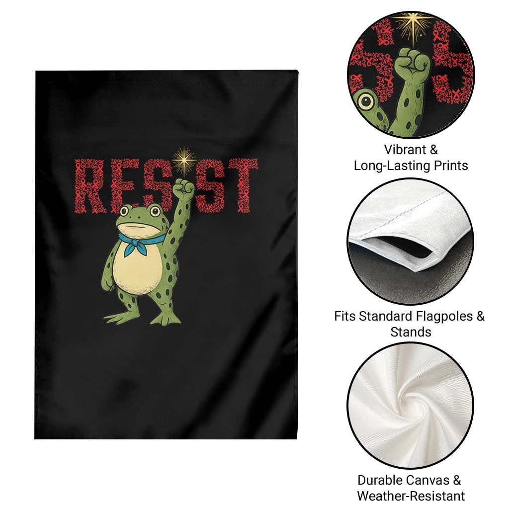 Resist Frog AIDS Awareness Garden Flag Portland Activist Political Meme HIV Support Red Ribbon TS14 Print Your Wear