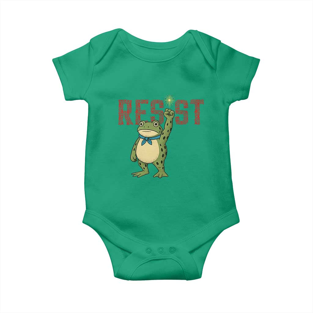 Resist Frog AIDS Awareness Baby Onesie Portland Activist Political Meme HIV Support Red Ribbon TS14 Irish Green Print Your Wear