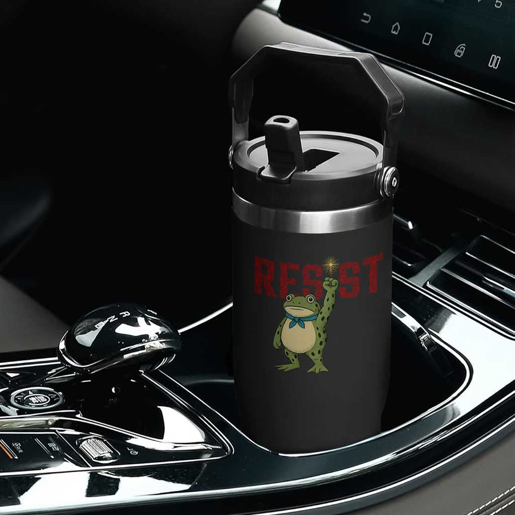 Resist Frog AIDS Awareness Flip Straw Tumbler Portland Activist Political Meme HIV Support Red Ribbon TS14 Print Your Wear