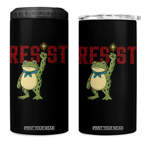 Resist Frog AIDS Awareness 4 in 1 Can Cooler Tumbler Portland Activist Political Meme HIV Support Red Ribbon TS14 One Size: 16 oz Black Print Your Wear