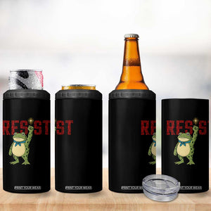 Resist Frog AIDS Awareness 4 in 1 Can Cooler Tumbler Portland Activist Political Meme HIV Support Red Ribbon TS14 Print Your Wear
