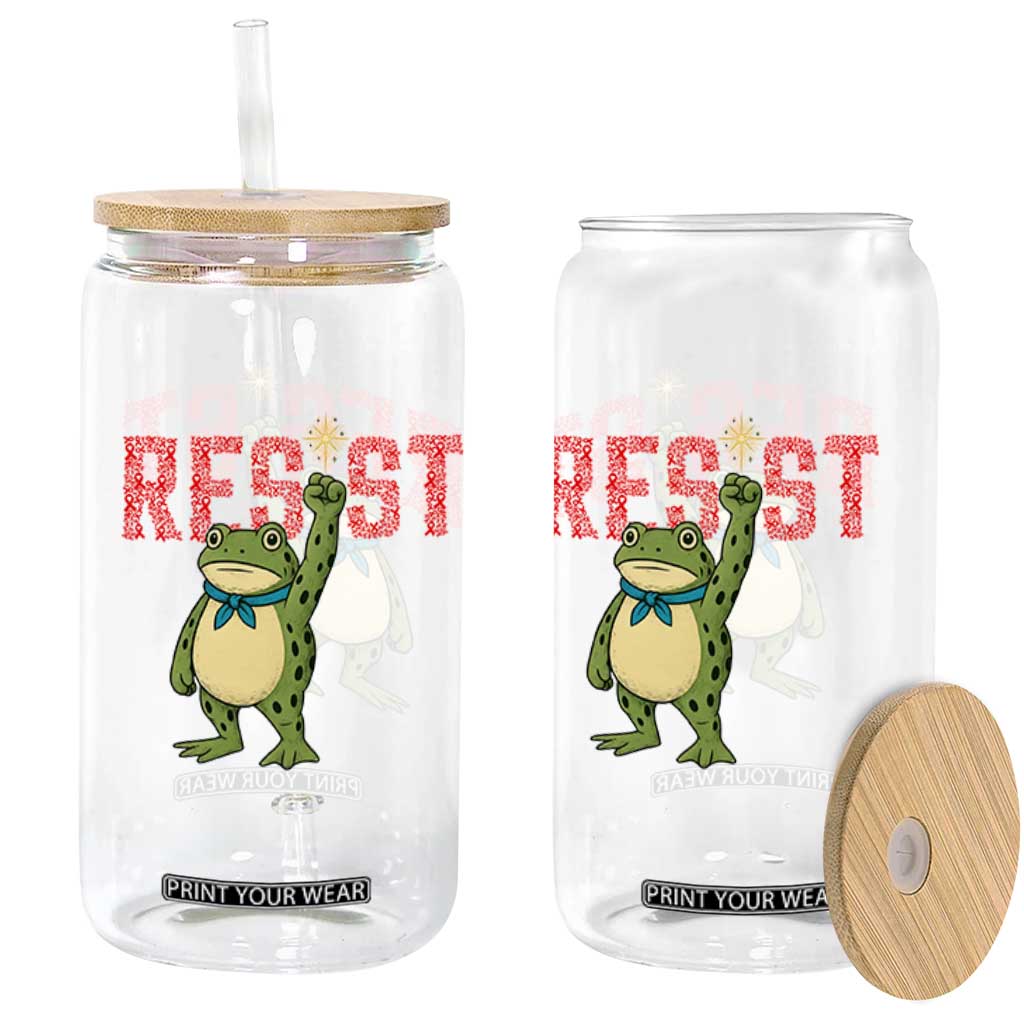 Resist Frog AIDS Awareness Glass Can Portland Activist Political Meme HIV Support Red Ribbon TS14 Print Your Wear