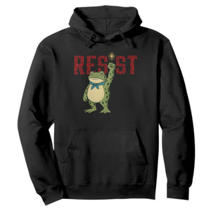 Resist Frog AIDS Awareness Hoodie Portland Activist Political Meme HIV Support Red Ribbon TS14 Black Print Your Wear