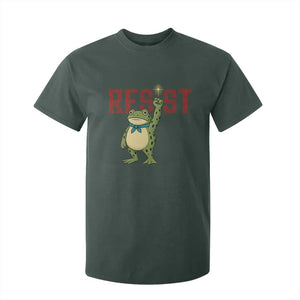 Resist Frog AIDS Awareness T Shirt For Kid Portland Activist Political Meme HIV Support Red Ribbon TS14 Dark Forest Green Print Your Wear