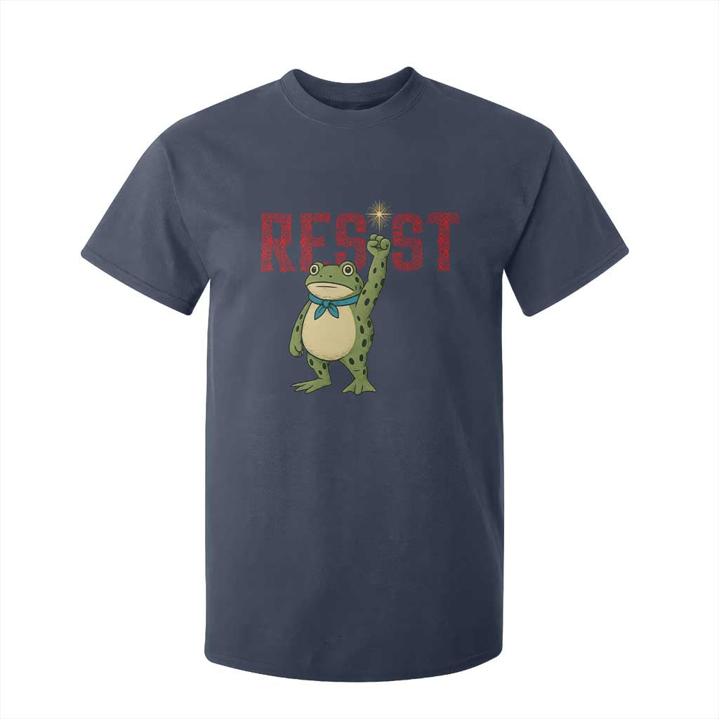 Resist Frog AIDS Awareness T Shirt For Kid Portland Activist Political Meme HIV Support Red Ribbon TS14 Navy Print Your Wear