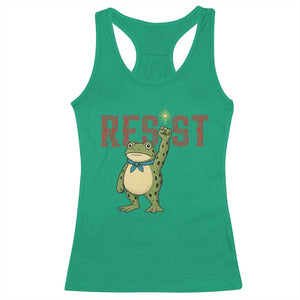Resist Frog AIDS Awareness Racerback Tank Top Portland Activist Political Meme HIV Support Red Ribbon TS14 Irish Green Print Your Wear