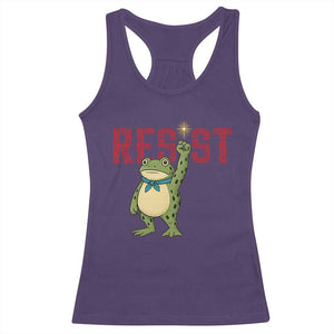 Resist Frog AIDS Awareness Racerback Tank Top Portland Activist Political Meme HIV Support Red Ribbon TS14 Purple Print Your Wear