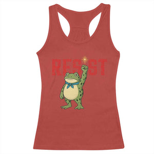 Resist Frog AIDS Awareness Racerback Tank Top Portland Activist Political Meme HIV Support Red Ribbon TS14 Red Print Your Wear