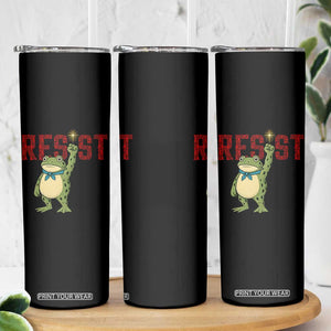 Resist Frog AIDS Awareness Skinny Tumbler Portland Activist Political Meme HIV Support Red Ribbon TS14 Print Your Wear