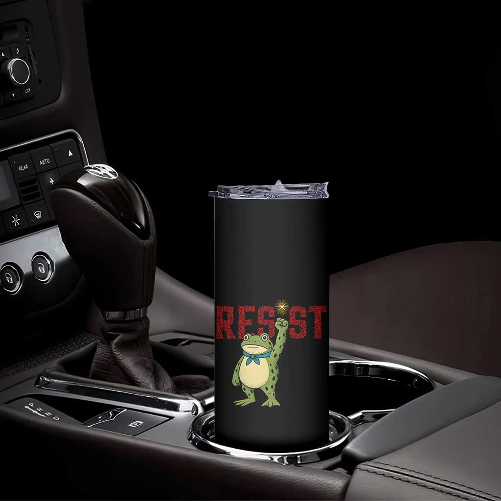 Resist Frog AIDS Awareness Skinny Tumbler Portland Activist Political Meme HIV Support Red Ribbon TS14 Print Your Wear