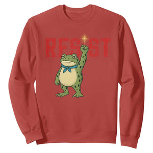 Resist Frog AIDS Awareness Sweatshirt Portland Activist Political Meme HIV Support Red Ribbon TS14 Red Print Your Wear