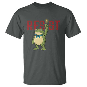 Resist Frog AIDS Awareness T Shirt Portland Activist Political Meme HIV Support Red Ribbon TS14 Dark Heather Print Your Wear