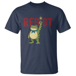 Resist Frog AIDS Awareness T Shirt Portland Activist Political Meme HIV Support Red Ribbon TS14 Navy Print Your Wear