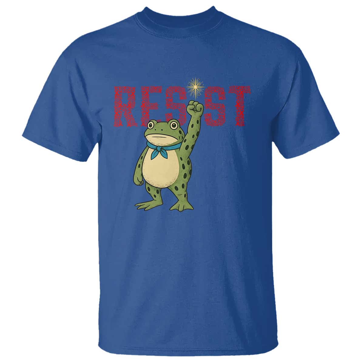 Resist Frog AIDS Awareness T Shirt Portland Activist Political Meme HIV Support Red Ribbon TS14 Royal Blue Print Your Wear