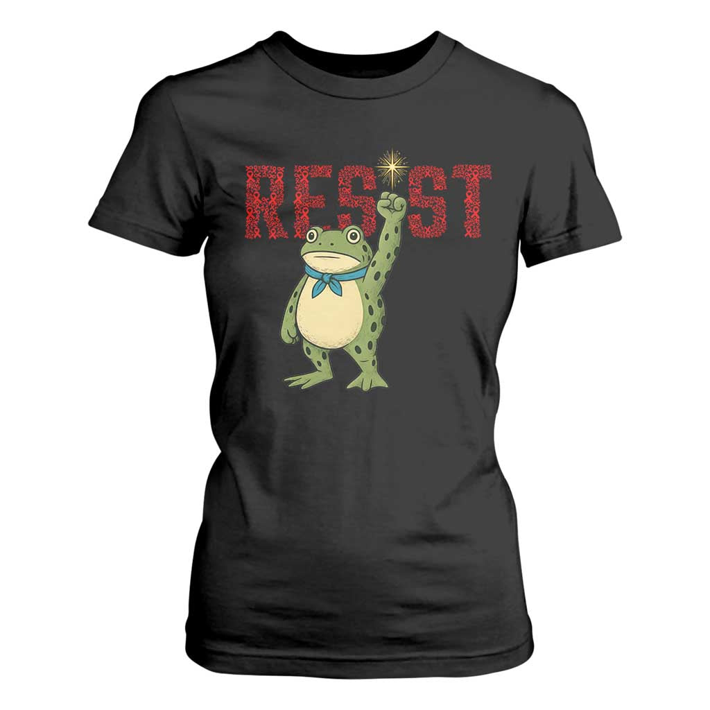 Resist Frog AIDS Awareness T Shirt For Women Portland Activist Political Meme HIV Support Red Ribbon TS14 Black Print Your Wear