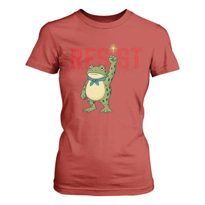 Resist Frog AIDS Awareness T Shirt For Women Portland Activist Political Meme HIV Support Red Ribbon TS14 Red Print Your Wear