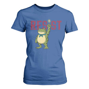 Resist Frog AIDS Awareness T Shirt For Women Portland Activist Political Meme HIV Support Red Ribbon TS14 Royal Blue Print Your Wear