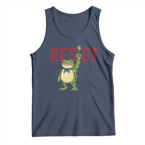 Resist Frog AIDS Awareness Tank Top Portland Activist Political Meme HIV Support Red Ribbon TS14 Navy Print Your Wear