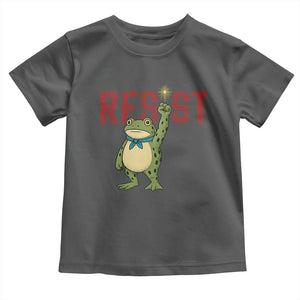 Resist Frog AIDS Awareness Toddler T Shirt Portland Activist Political Meme HIV Support Red Ribbon TS14 Dark Heather Print Your Wear