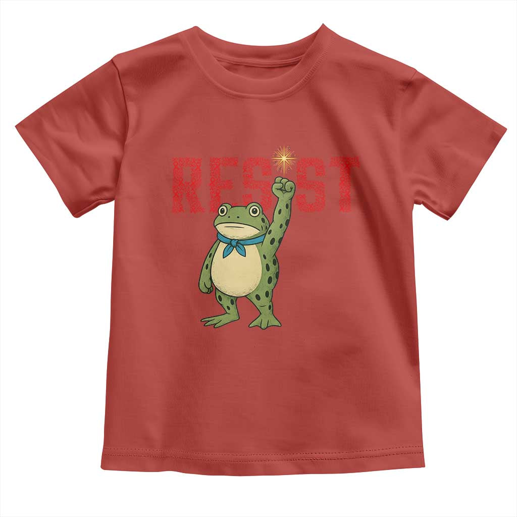Resist Frog AIDS Awareness Toddler T Shirt Portland Activist Political Meme HIV Support Red Ribbon TS14 Red Print Your Wear