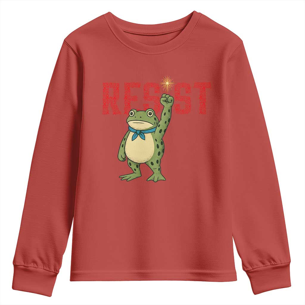 Resist Frog AIDS Awareness Youth Sweatshirt Portland Activist Political Meme HIV Support Red Ribbon TS14 Red Print Your Wear