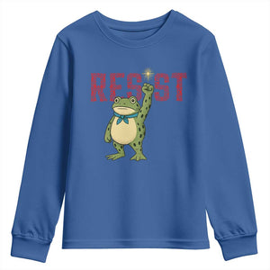 Resist Frog AIDS Awareness Youth Sweatshirt Portland Activist Political Meme HIV Support Red Ribbon TS14 Royal Blue Print Your Wear