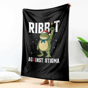 Resist Frog AIDS Awareness Christmas Throw Blanket Funny Portland Activist Meme HIV Support Red Ribbon - Print Your Wear