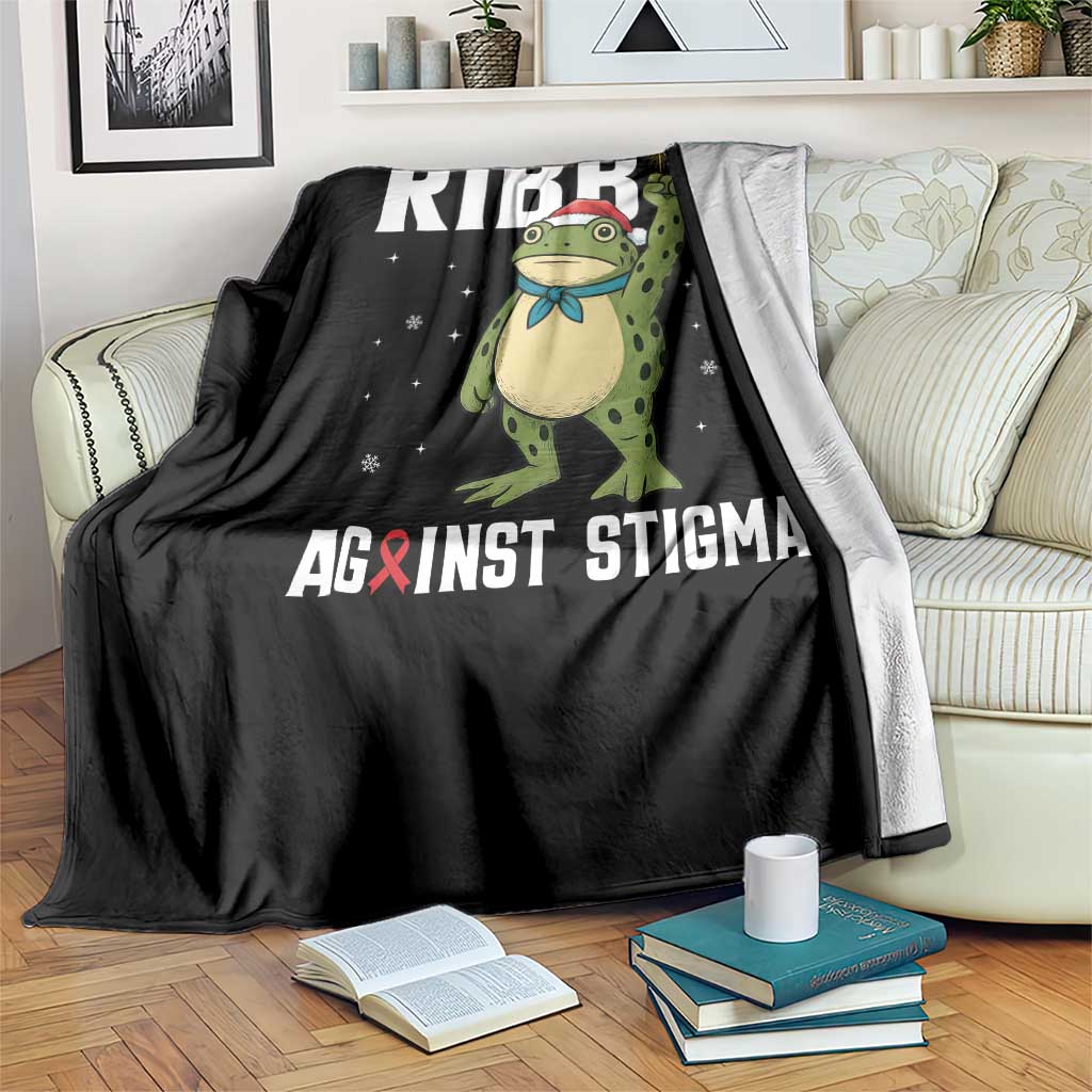 Resist Frog AIDS Awareness Christmas Throw Blanket Funny Portland Activist Meme HIV Support Red Ribbon TS14 Print Your Wear