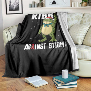 Resist Frog AIDS Awareness Christmas Throw Blanket Funny Portland Activist Meme HIV Support Red Ribbon - Print Your Wear