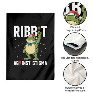 Resist Frog AIDS Awareness Christmas Garden Flag Funny Portland Activist Meme HIV Support Red Ribbon - Print Your Wear