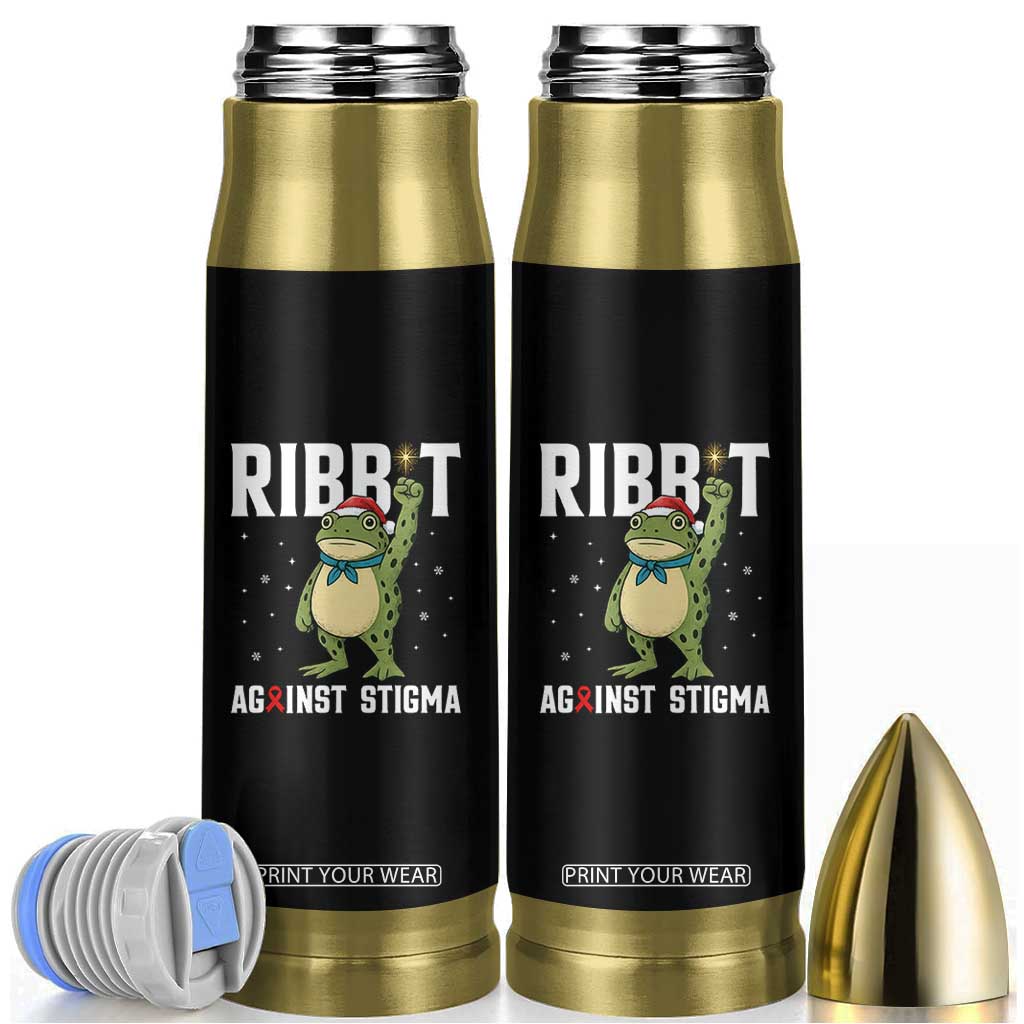 Resist Frog AIDS Awareness Christmas Bullet Tumbler Funny Portland Activist Meme HIV Support Red Ribbon - Print Your Wear