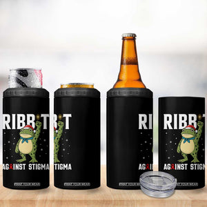 Resist Frog AIDS Awareness Christmas 4 in 1 Can Cooler Tumbler Funny Portland Activist Meme HIV Support Red Ribbon - Print Your Wear