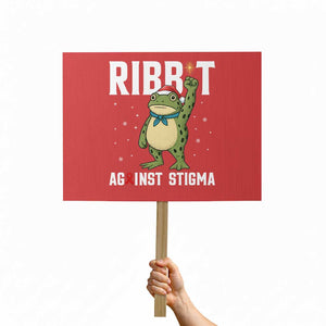 Resist Frog AIDS Awareness Christmas Protest Sign Funny Portland Activist Meme HIV Support Red Ribbon TS14 Horizontal 18" × 24" Red Print Your Wear