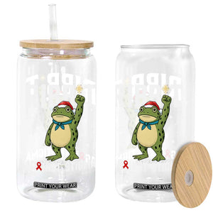 Resist Frog AIDS Awareness Christmas Glass Can Funny Portland Activist Meme HIV Support Red Ribbon TS14 Print Your Wear