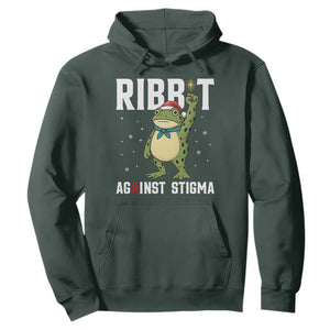 Resist Frog AIDS Awareness Christmas Hoodie Funny Portland Activist Meme HIV Support Red Ribbon TS14 Dark Forest Green Print Your Wear