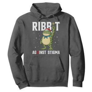 Resist Frog AIDS Awareness Christmas Hoodie Funny Portland Activist Meme HIV Support Red Ribbon TS14 Dark Heather Print Your Wear