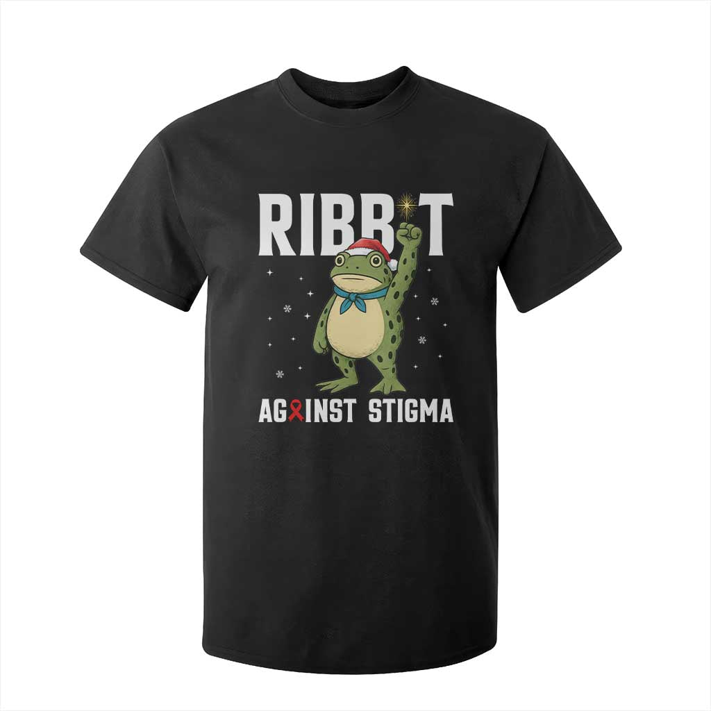 Resist Frog AIDS Awareness Christmas T Shirt For Kid Funny Portland Activist Meme HIV Support Red Ribbon - Print Your Wear