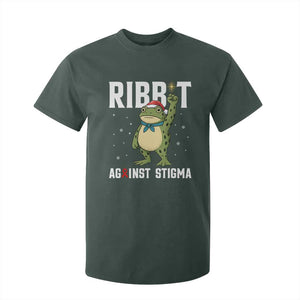 Resist Frog AIDS Awareness Christmas T Shirt For Kid Funny Portland Activist Meme HIV Support Red Ribbon TS14 Dark Forest Green Print Your Wear