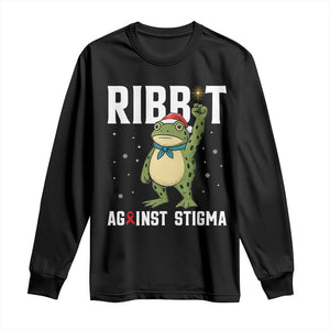 Resist Frog AIDS Awareness Christmas Long Sleeve Shirt Funny Portland Activist Meme HIV Support Red Ribbon TS14 Black Print Your Wear