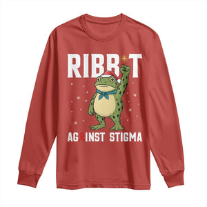 Resist Frog AIDS Awareness Christmas Long Sleeve Shirt Funny Portland Activist Meme HIV Support Red Ribbon TS14 Red Print Your Wear