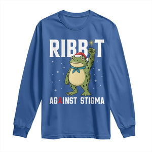 Resist Frog AIDS Awareness Christmas Long Sleeve Shirt Funny Portland Activist Meme HIV Support Red Ribbon TS14 Royal Blue Print Your Wear