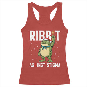 Resist Frog AIDS Awareness Christmas Racerback Tank Top Funny Portland Activist Meme HIV Support Red Ribbon TS14 Red Print Your Wear